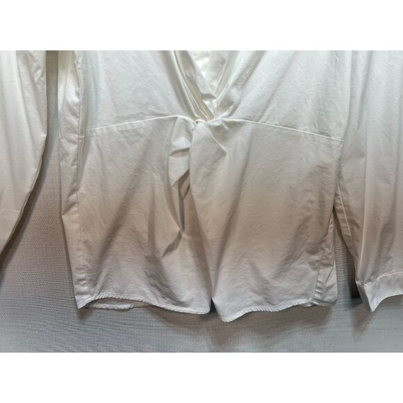 J.Jill Womens Wearever Collection Button Front Blouse White Long-Sleeve Casual - Picture 5 of 12